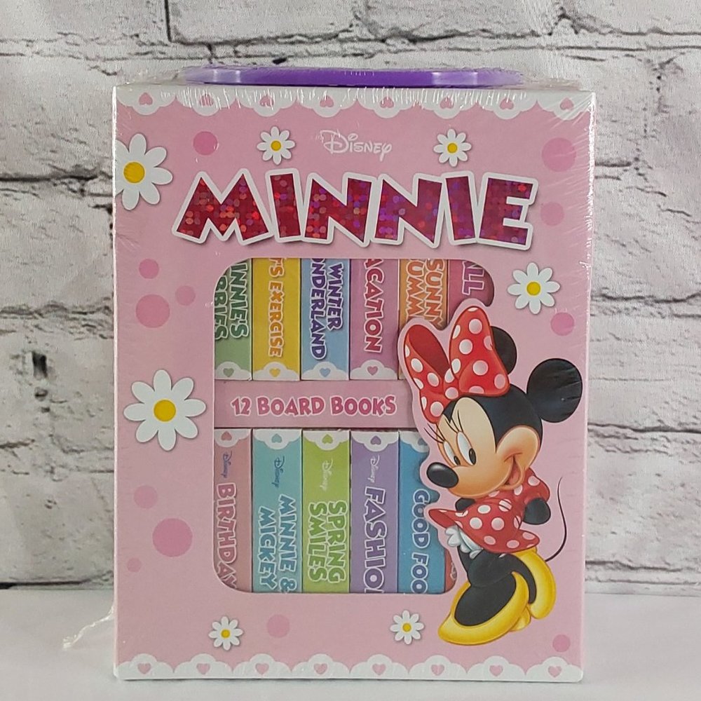 'DISNEY'S MINNIE MOUSE' BOOK BLOCK CARRYING CASE & BOARD BOOK 12 PIECE SET - Picture 9 of 16